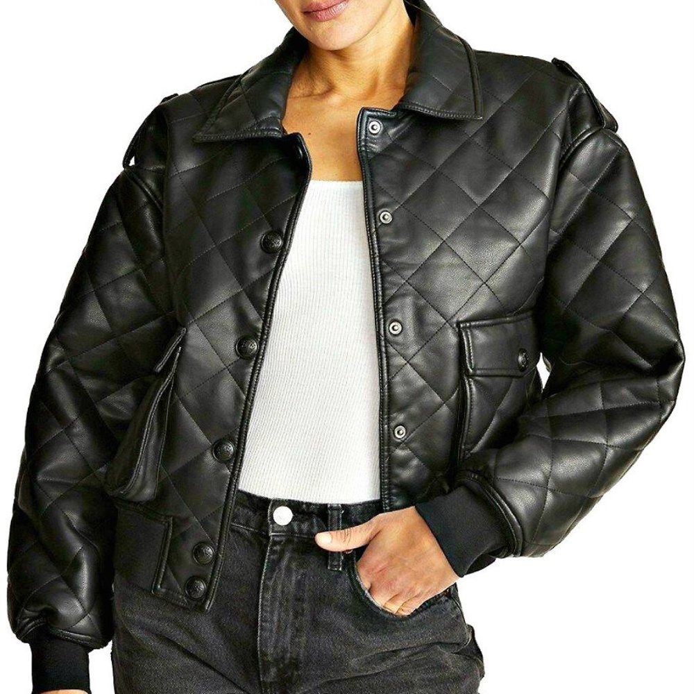 NEW! VEGAN BOMBER Jacket REBECCA MINKOFF
